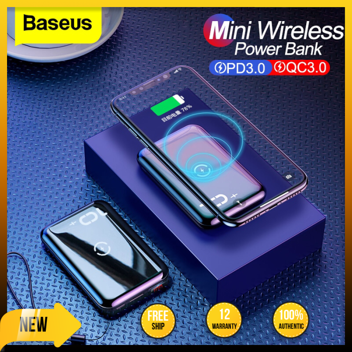 Pin dự phòng tích hợp sạc nhanh không dây Baseus Mini S Bracket Power Bank 10,000mAh