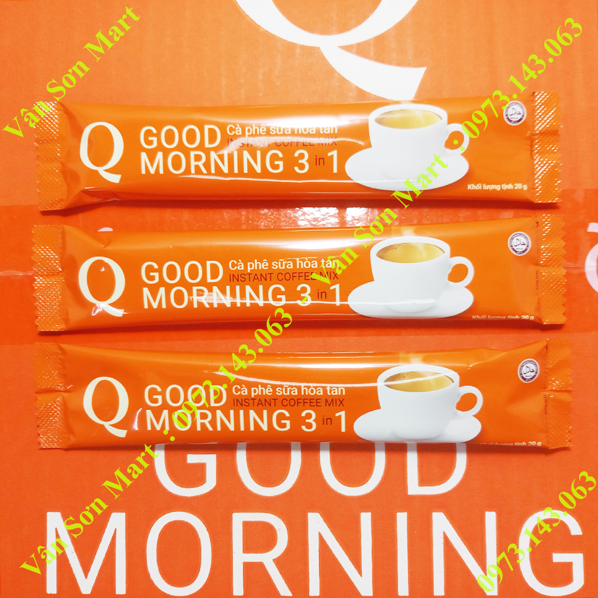 03 Gói nhỏ 20g cà phê sữa Good morning Trần Quang