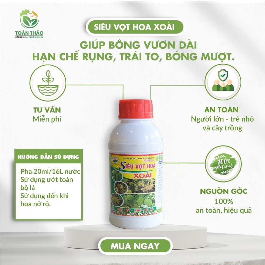 Phân bón cao cấp FACO TH Siêu Vọt Hoa Xoài Bật Đọt, Nhú Cựa Gà An toàn và Hiệu quả Chất lượng cao cấp