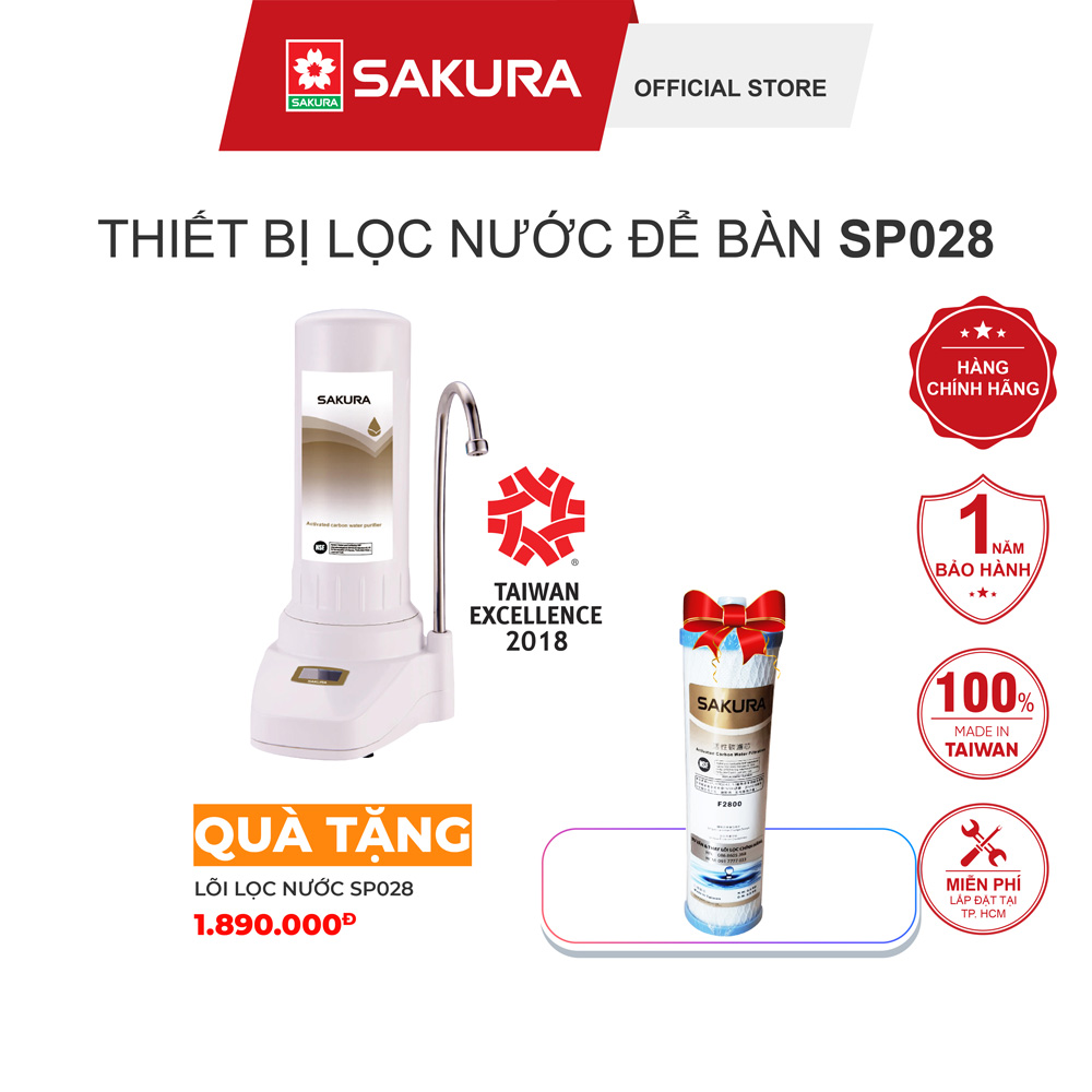 Thiết bị lọc nước để bàn sakura sp028 bảo hành chính hãng 12 tháng