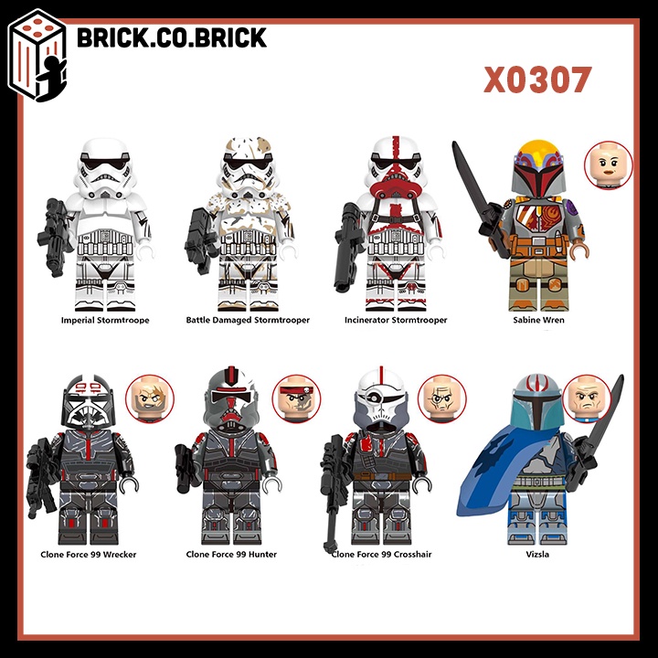 Mô hình Star Wars Lính Stormtrooper Minifigure Sabine Wren Đồ Chơi Lắp Ráp Chiến tranh giữa các vì sao X0307
