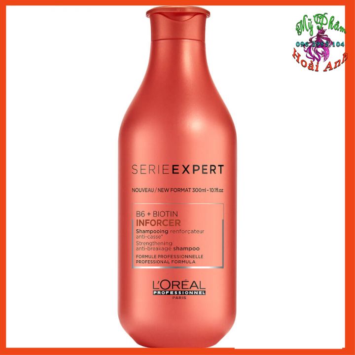 [LOREAL CHÍNH HÃNG] DẦU GỘI DÀNH CHO TÓC KHÔ HƯ TỔN GÃY RỤNG L'OREAL BIOTIN INFORCER 300ML
