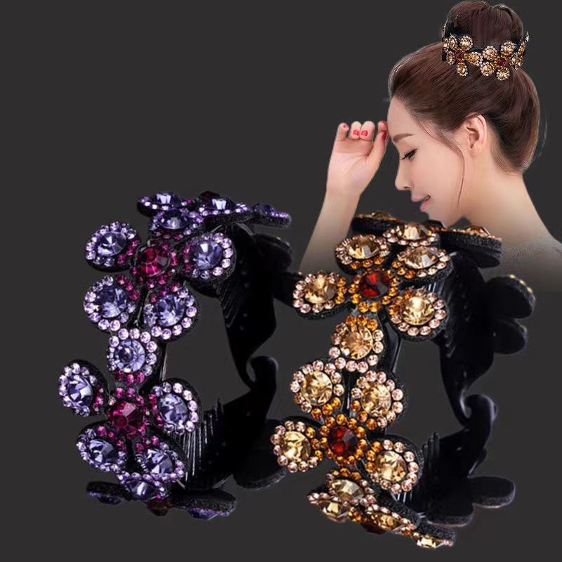 Kẹp tóc, bờm tóc, búi tóc đính đá lấp lánh sang trọng