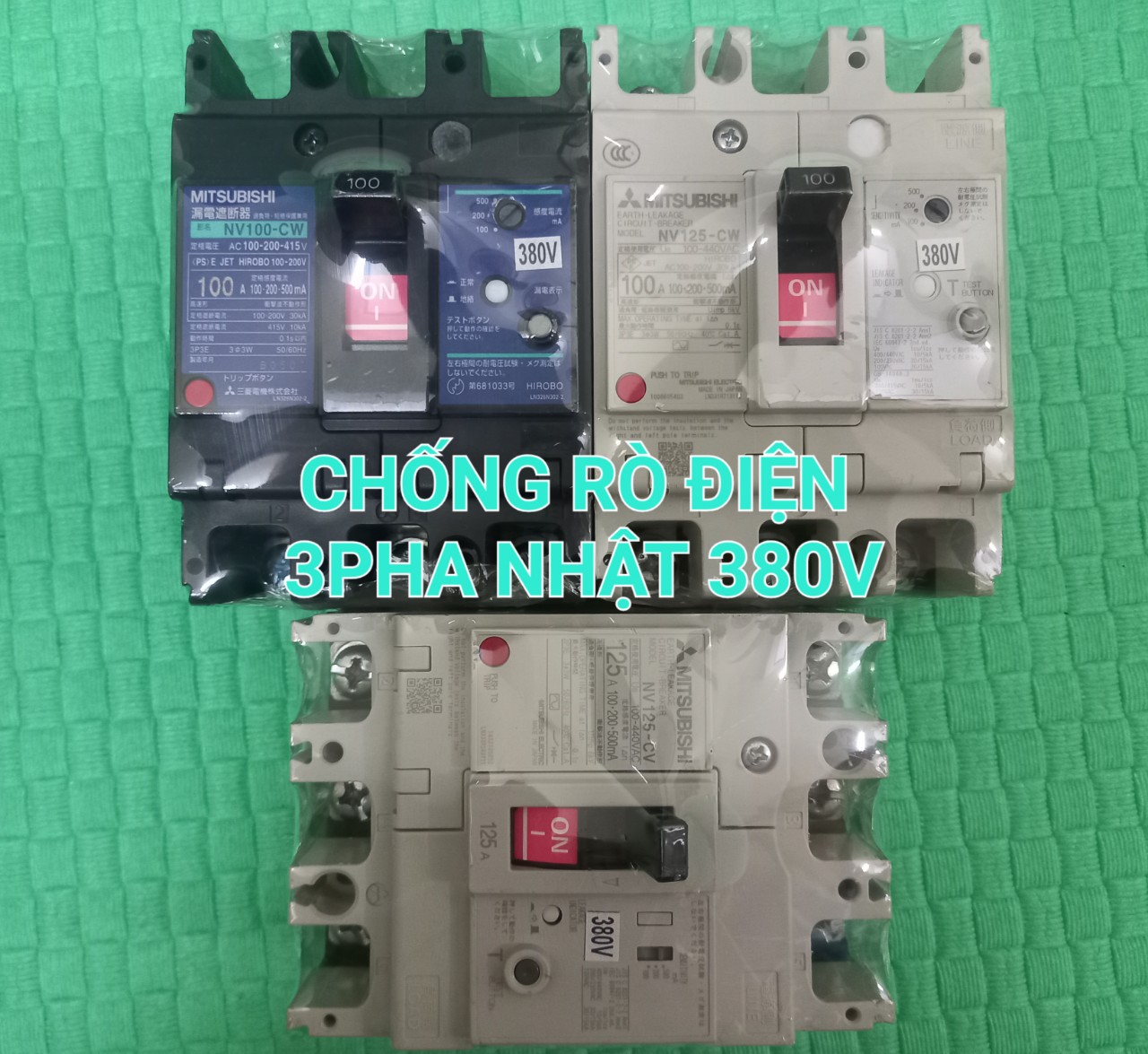 Át chống rò 3 pha nhật japan 100a 125a
