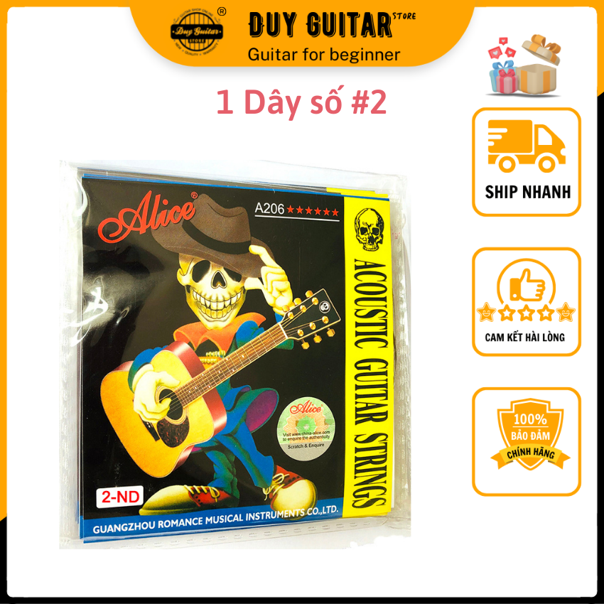 Dây đàn guitar acoustic Alice A206 Dây lẻ dây số 2 mua nhiều giảm nhiều Duy Guitar Store Phụ kiện guitar giá tốt