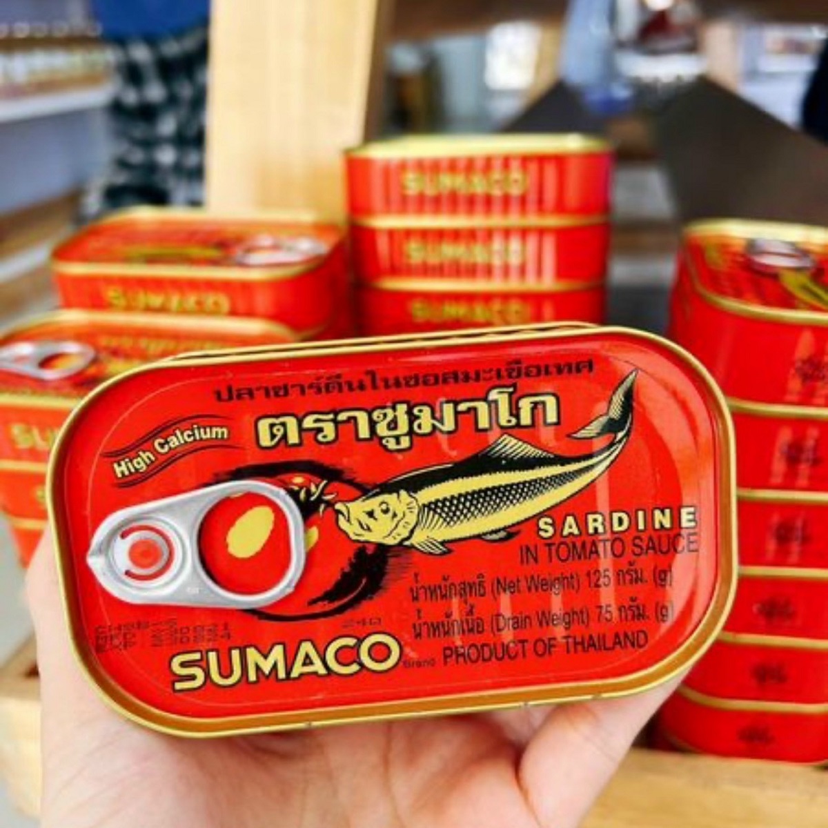 COMBO 3 HỘP Cá Mòi Sốt Cà Thái Lan Sardines Sumaco Hộp 125g