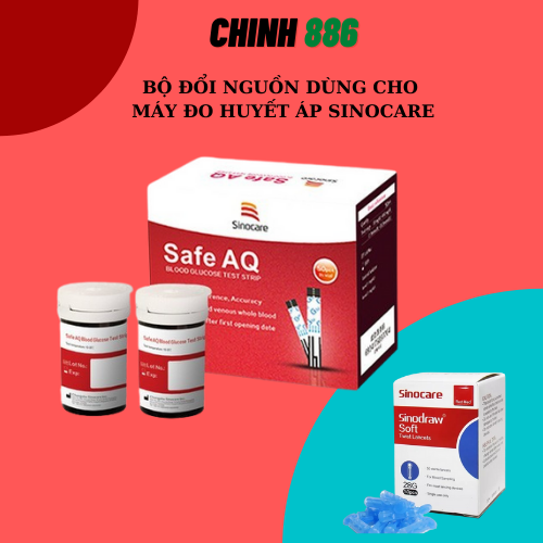 Hộp 25 Que Thử Đường Huyết Sinocare Safe Aq + Tặng 25  Kim Chích Máu Date Dài
