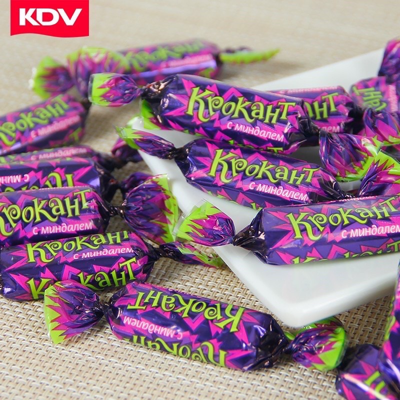 Kẹo tím krokant socola hạnh nhân nga 78k/gói 180g