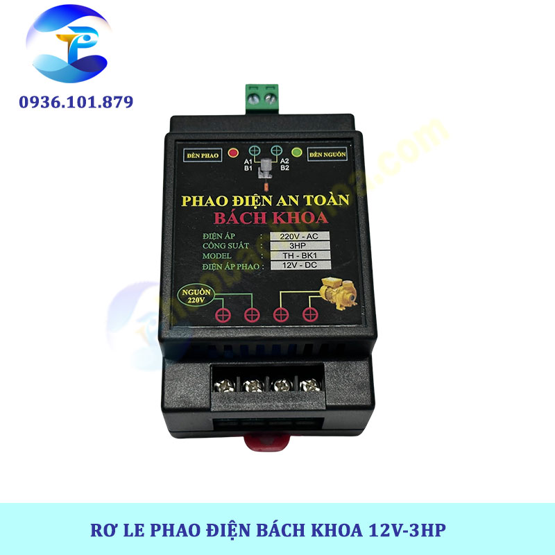 Rơ le phao điện an toàn bach khoa - công suất 3hp- dùng cho máy bơm