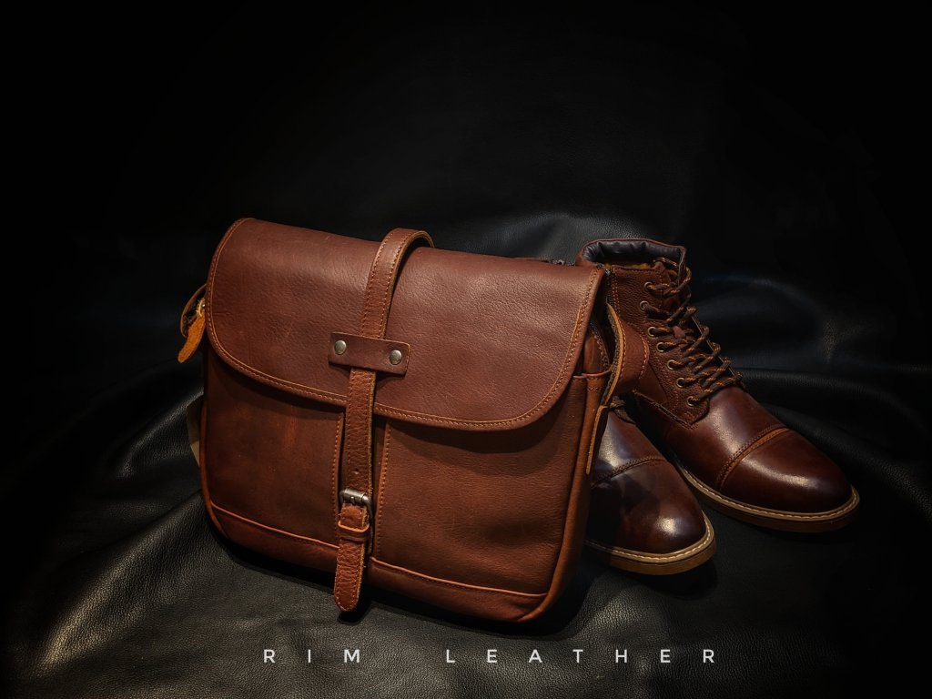 Túi đeo chéo Da bò sáp hạt - DA THẬT 100% & BẢO HÀNH 2 NĂM