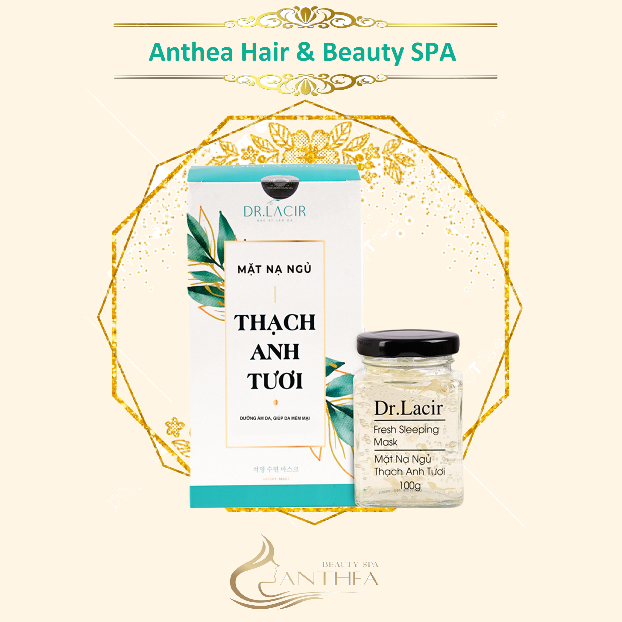 Mặt nạ ngủ thạch anh tươi Dr.Lacir Fresh Sleeping Mask 100g ngăn ngừa sắc tố melanin