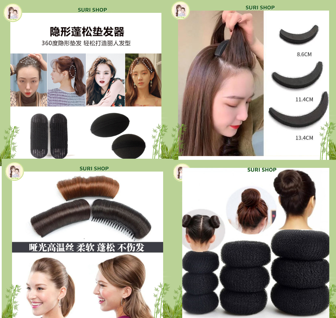 A, Kẹp Tóc Tạo Kiểu Tóc Phồng Bằng Xốp, kẹp tạo kiểu tóc đẹp, kẹp tạo kieu sang chảnh, tạo kiểu xinh đẹp nữ tính nhiều ấn tượng Cho Nữ
