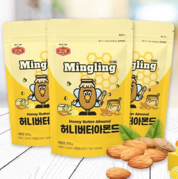 Hạnh nhân vị tẩm bơ mật ong hàn quốc - gói 160g