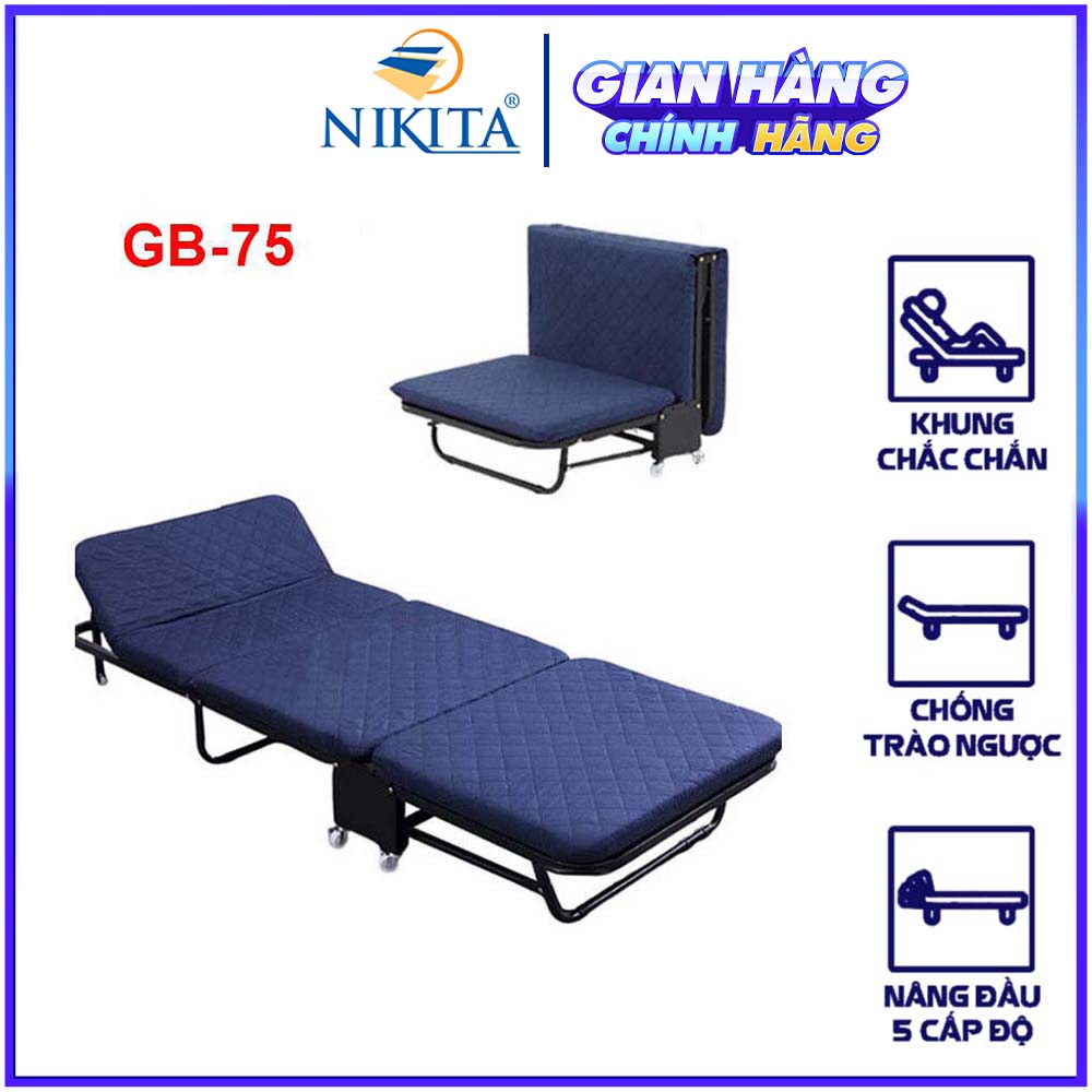 Giường Xếp Đa Năng - Nhiều kích thước, có bánh xe di chuyển tiện lợi - Hàng chính hãng NIKITA