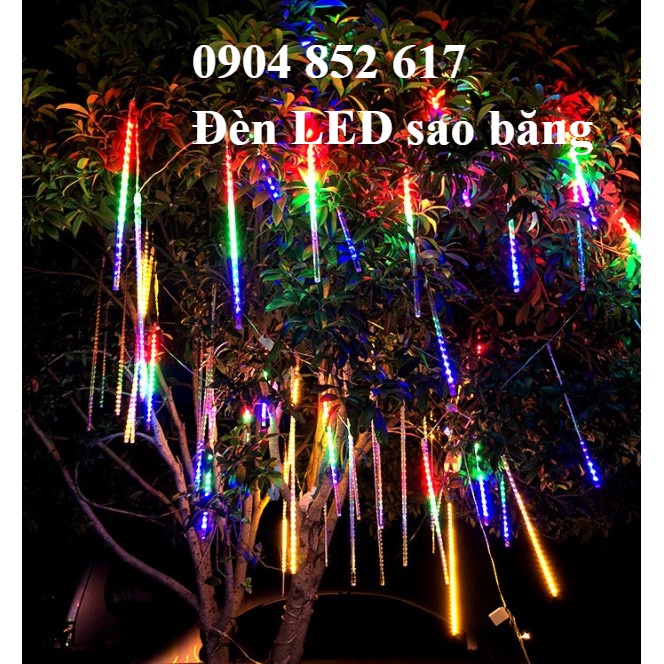 BỘ ĐÈN LED SAO BĂNG ĐỦ MÀU 8 ỐNG 50 CM - HIỆU ỨNG GIỌT NƯỚC