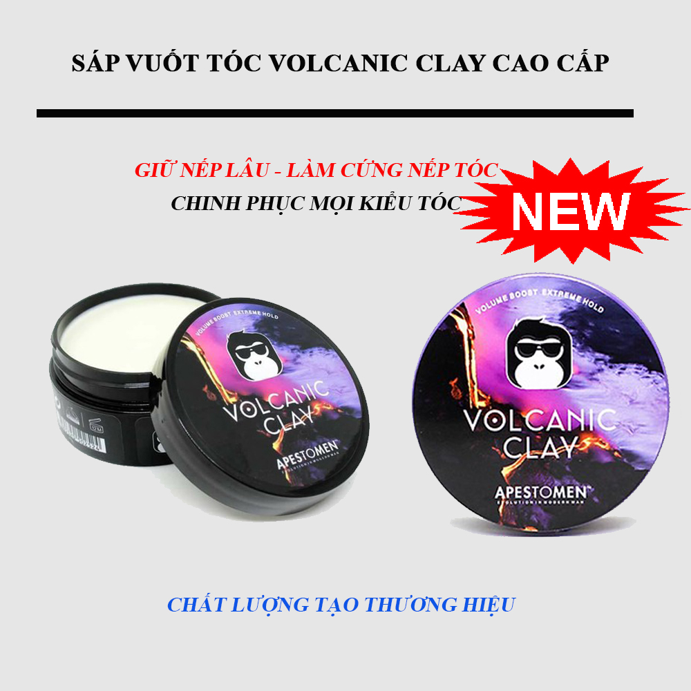 Sáp Vuốt Tóc Volcanic Clay, Sáp Vuốt Tóc Volcanic.Giúp Tạo Kiểu Tóc Dễ Dàng, Giữ Nếp Lâu, Phù Hợp Với Nhiều Kiểu Tóc, Hương Thơm Dịu Nhẹ.MUA NGAY!!!