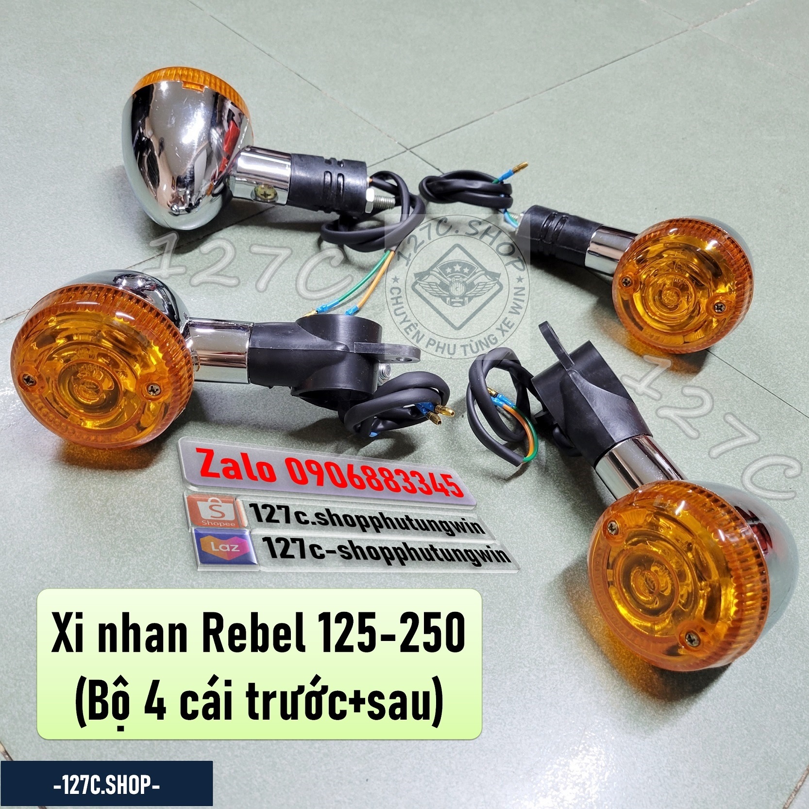 Xi nhan trước sau honda rebel 125 rebel 250