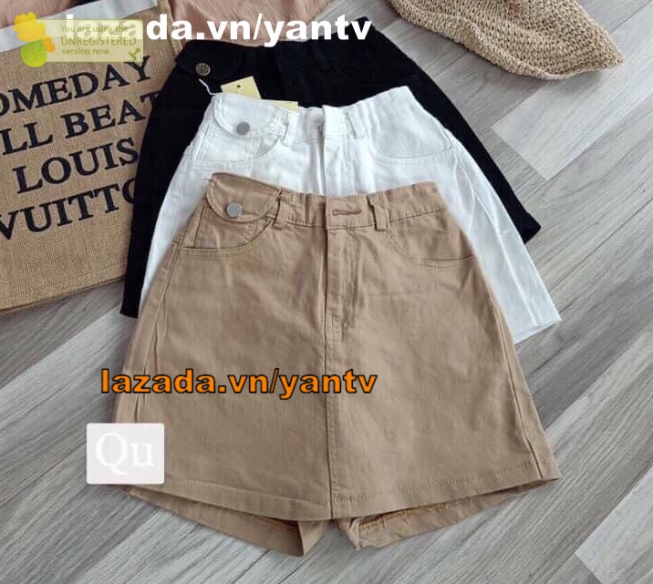 quần giả váy kaki nữ túi bên mt980 màu đen, trắng size s,m,l yantv đem đến sự tự tin, năng động, phong cách Hàng xẻng