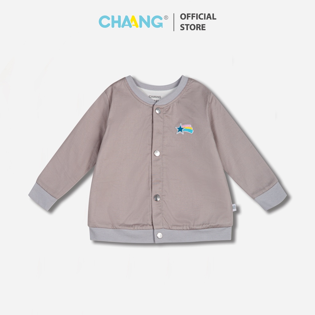 Áo khoác denim không mũ snow ghi chaang-form nhỏ tăng 2 size
