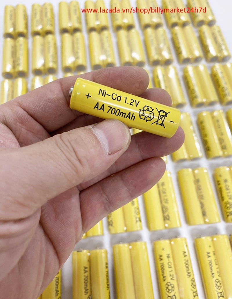 Pin sạc ni - cd 1.2v aa dung lượng 700mah đầu nhọn - pin nickel