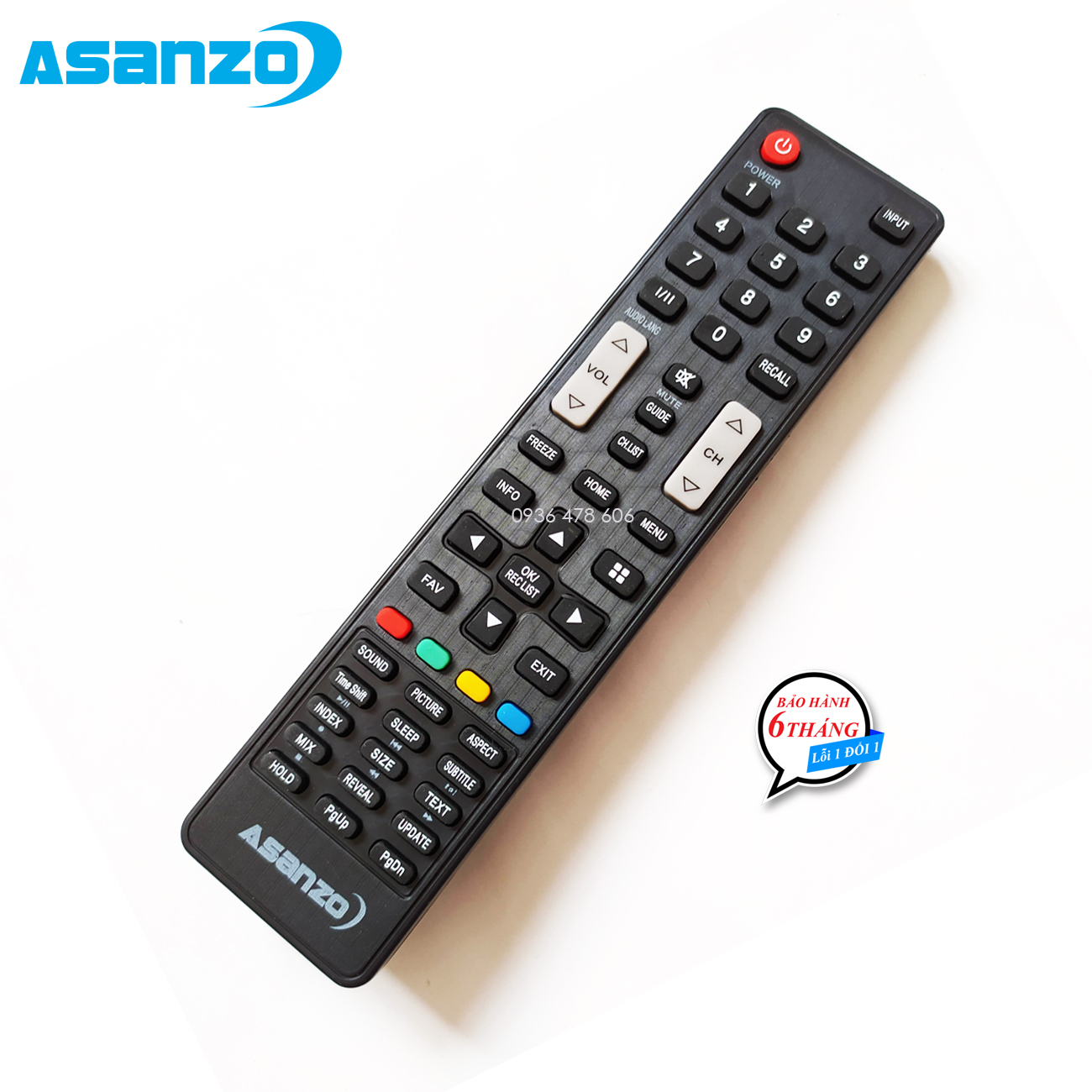Remote điều khiển tivi Asanzo mẫu 1