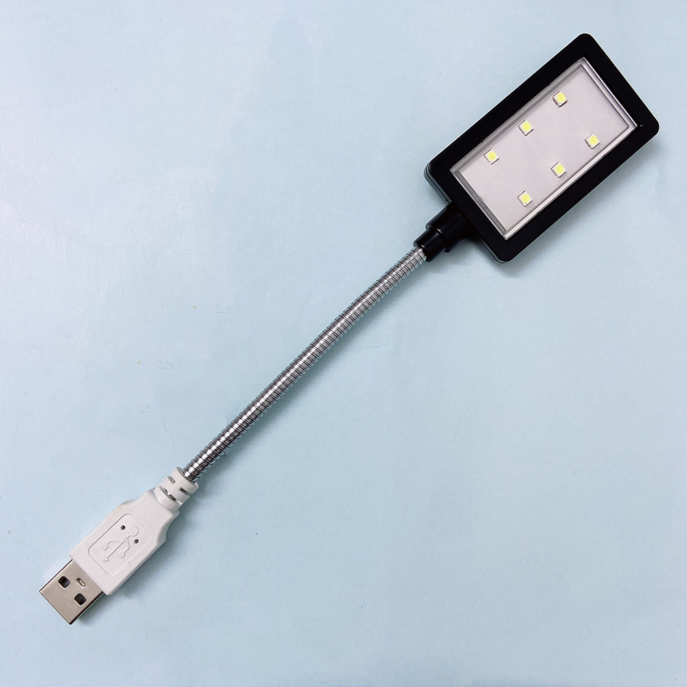 [HCM]Đèn led 6 bóng hình chữ nhật cắm cổng usb thân kim loại uốn dẻo