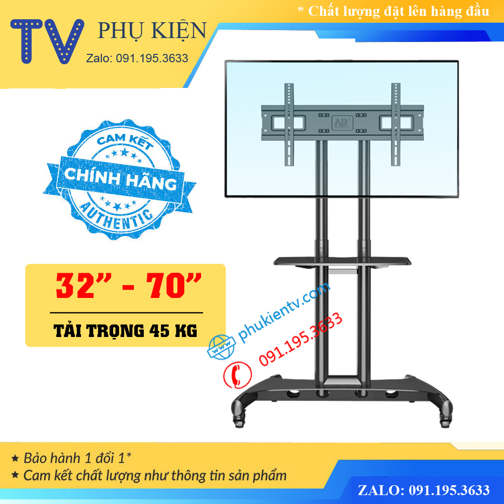 Giá treo tivi di động NB AVA1500 32 - 43 - 50 - 55 - 60 - 65 - 70 inch - Kệ Treo Tivi Có Bánh Xe Di Chuyển Đa Năng