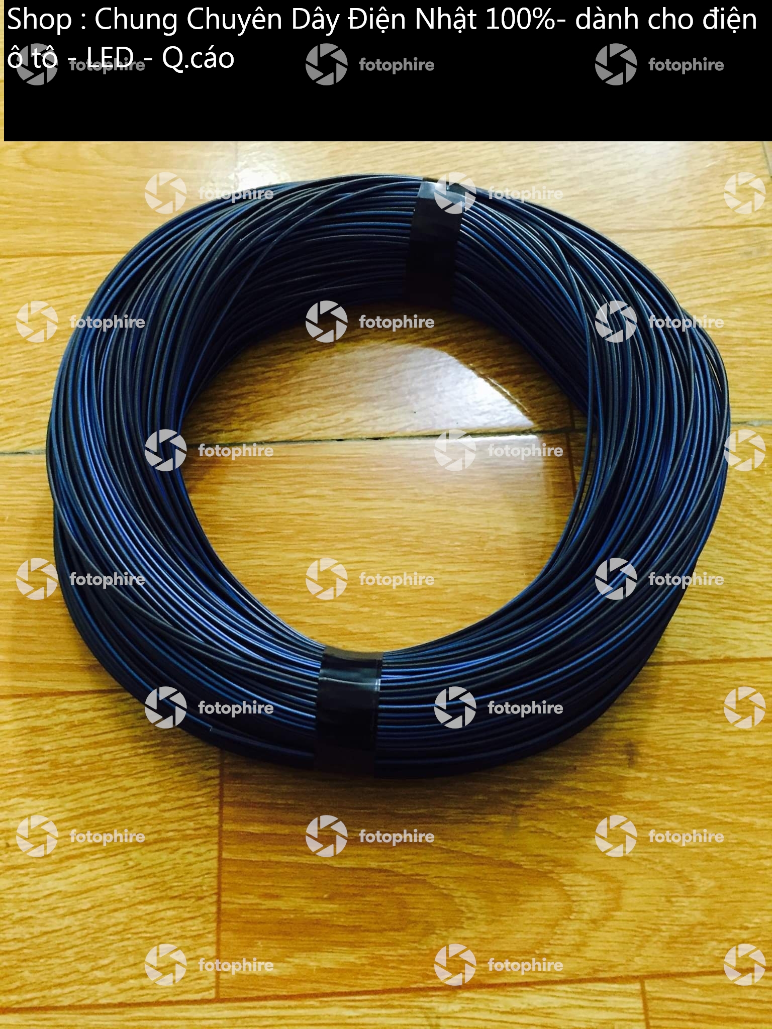 Dây điện nhật 1,25mm đen vỏ dày