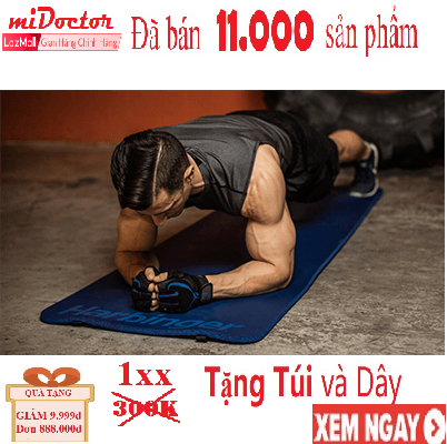 [Tặng Túi Đựng và Dây Buộc] Thảm Tập Gym Tại Nhà, Thảm Tập Thể Dục Tại Nhà, Thảm Tập Thể Hình - Hàng Chính Hãng miDoctor