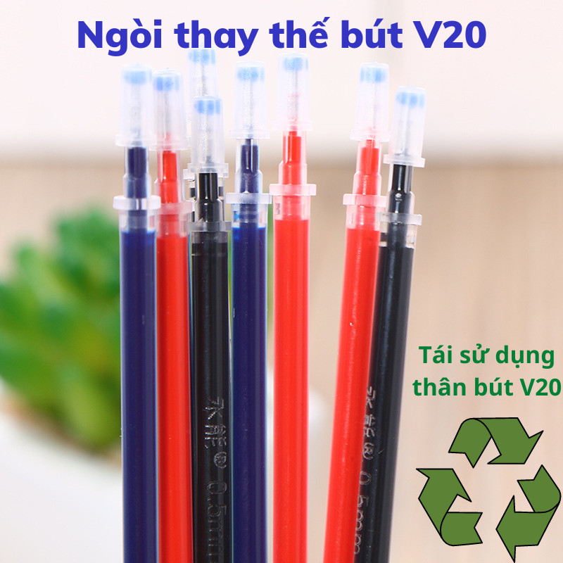 Ngòi bút bi nhấn cao cấp thay ngòi viết không nhoè 0.5mm queen lee store