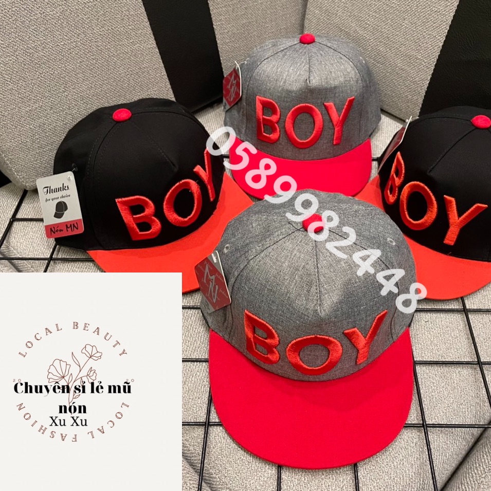 [HCM]NÓN KẾT SNACKPACK CHO BÉ TRAI CHỮ BOY 1T ĐẾN 5T CUTE