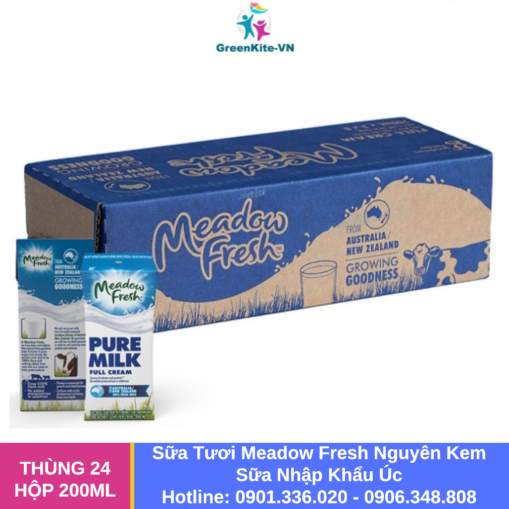 [Thùng 24 Hộp] Sữa Meadow Fresh Nguyên Kem 200ml - Sữa Tươi Nhập Khẩu ÚC