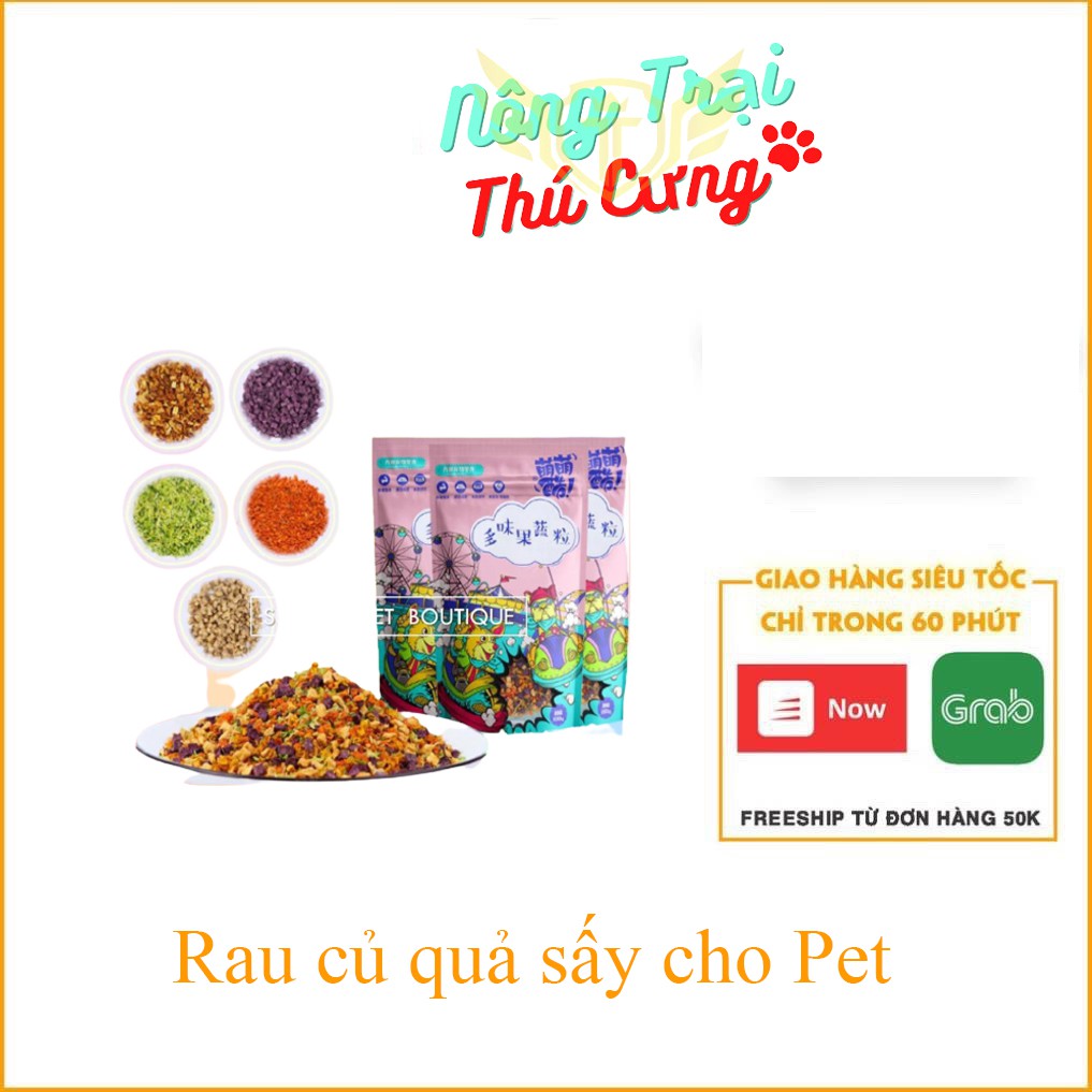 [HCM]Rau củ sấy khô cho chó mèo (Khoai bắp cải bí đỏ cà rốt bông cải) dùng trộn cơm hoặc hạt