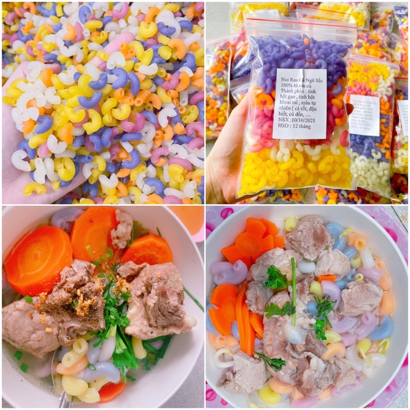 Nui rau củ ngũ sắc - phù hợp người ăn kiêng - giảm cân- healthy