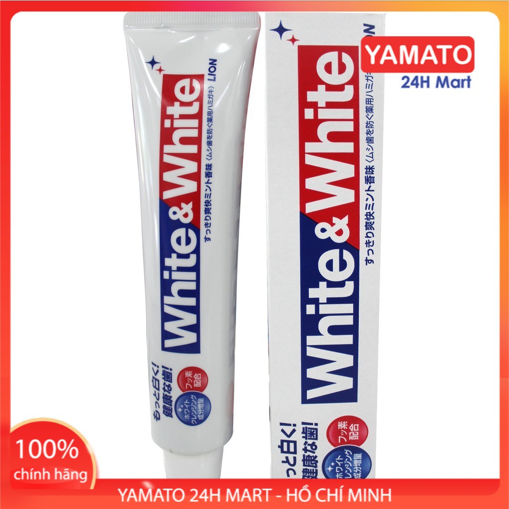 Kem đánh răng white & white nhật bản, kem đánh răng trắng răng, kem đánh răng nhật