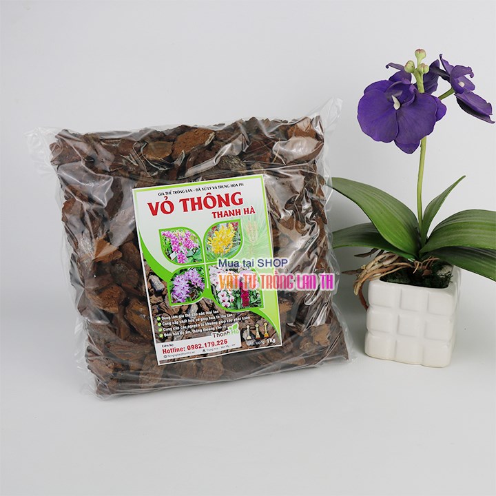 Vỏ thông trồng lan đã qua xử lý túi 1kg