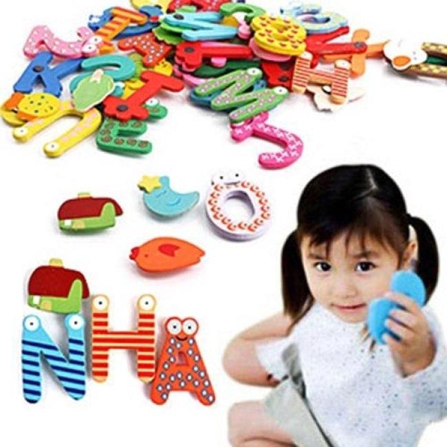Bộ 26 chữ + 10 số + 5 dấu + 12 sinh vật biển nam châm cho bé vui học