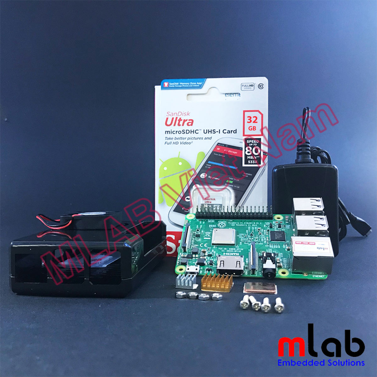 Bộ sản phẩm Raspberry Pi 3 cơ bản 3