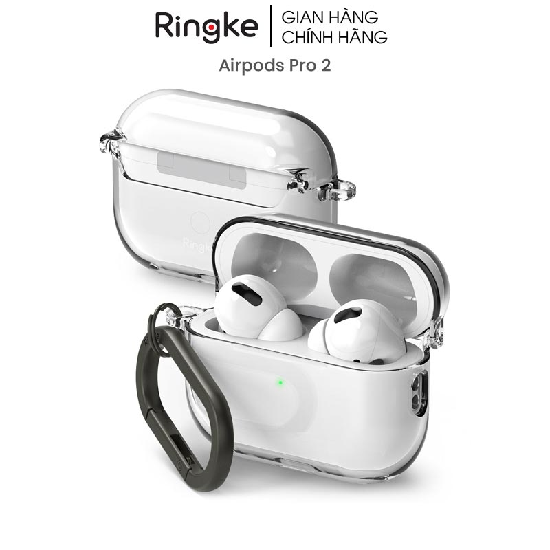 Vỏ ốp airpods pro 2 ringke hinge clear