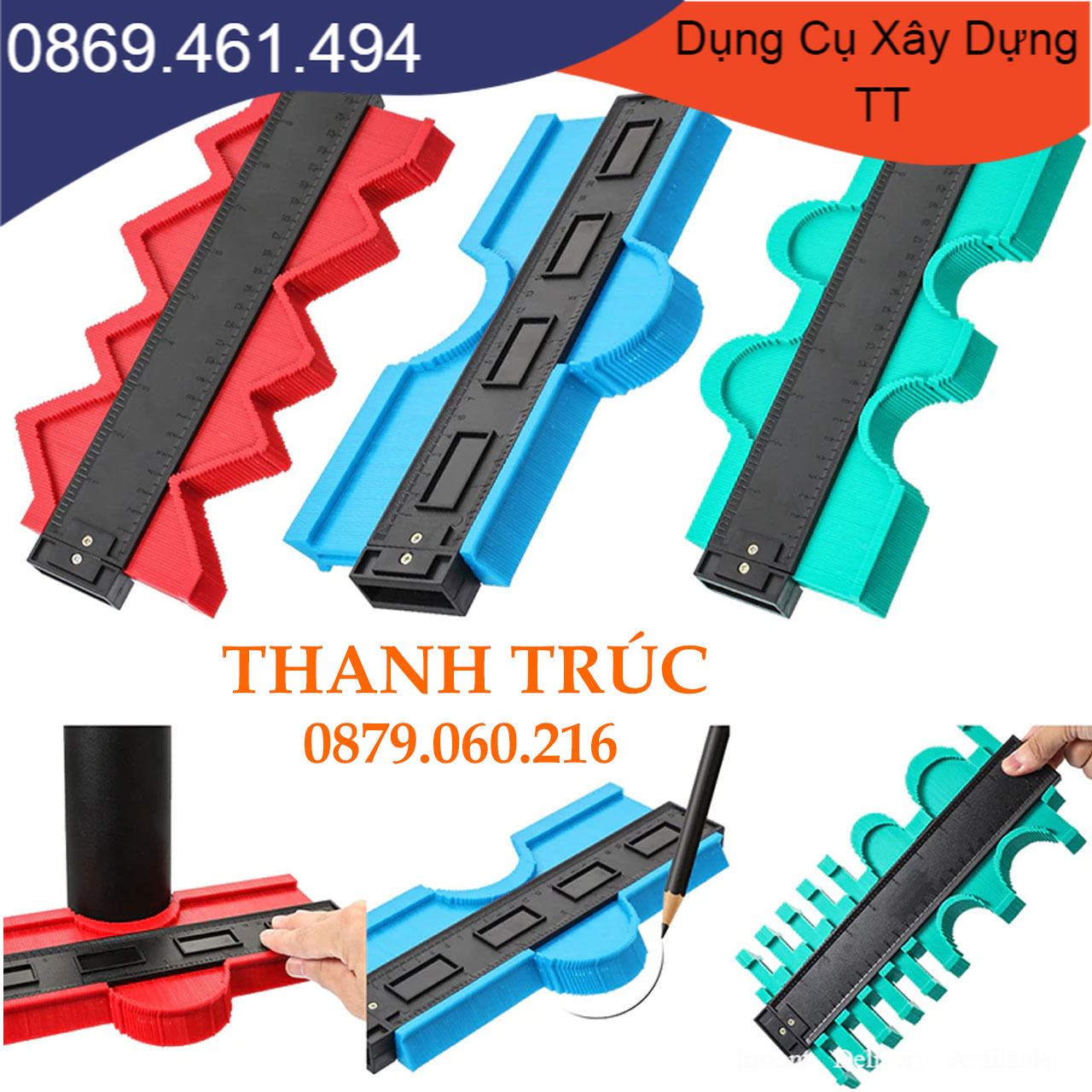 Thước sao chép hình dạng đa năng 250mm - thước đo lấy góc đường viền, thước đo đa góc đa năng