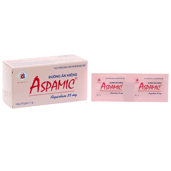 Đường ăn kiêng aspamic hộp 50 gói - hộp 100 gói dmc