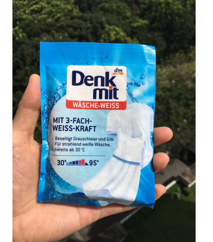 Bột tẩy an toàn cho quần áo trắng 50g-denkmit hàng đức chuẩn