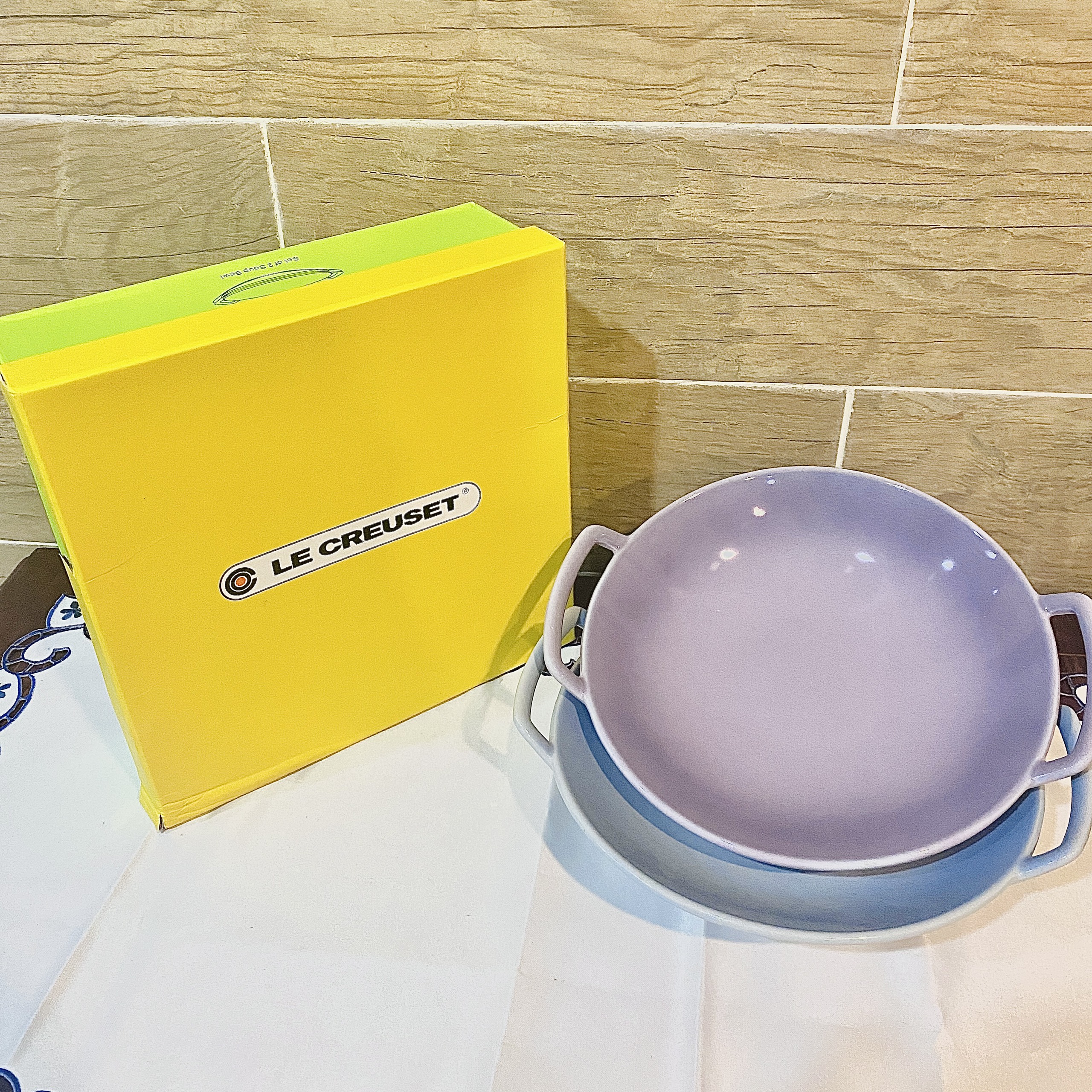 Bộ 2 dĩa le creuset màu ngẫu nhiên sâu lòng hình chiếc chảo tinh xảo đẹp mắt 22.5cm-set of soup bowl