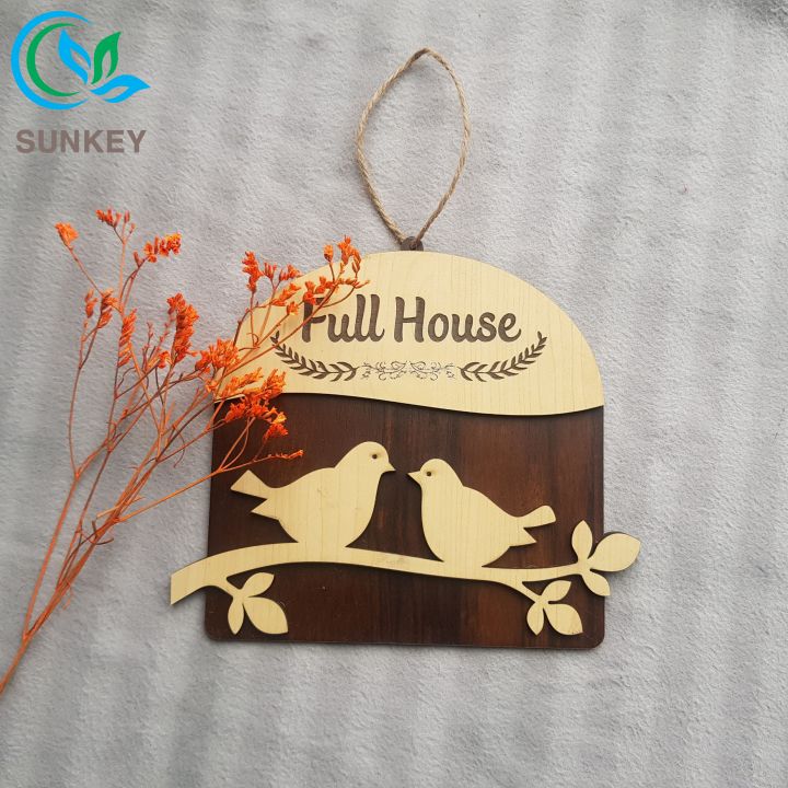 [Sale Lớn] Bảng Gỗ Trang Trí Full House - Kích Thước 25x15 cm - Chất Liệu Gỗ MDF Nhập Khẩu - Trang Trí Tường, Decor Treo Cửa