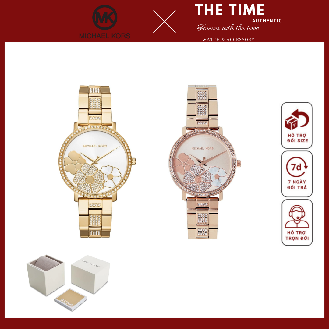 Đồng hồ MK nữ Authentic - Đồng hồ Michael Kors nữ Authentic MK3864 & MK3865
