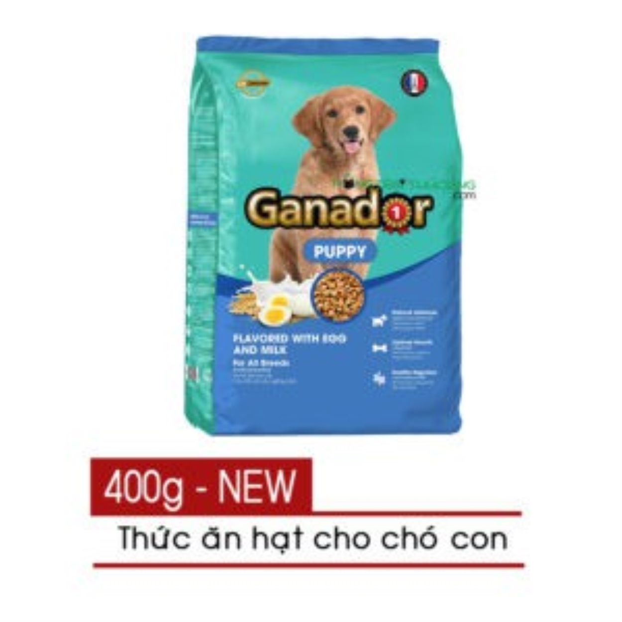 Thức ăn cho chó con Ganador vị Trứng và Sữa - Egg and Milk 400 gram