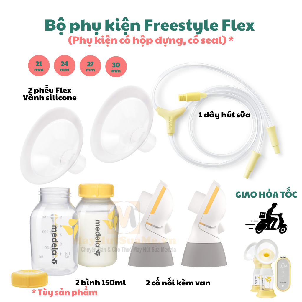 Bộ phụ kiện máy hút sữa Medela Freestyle Flex