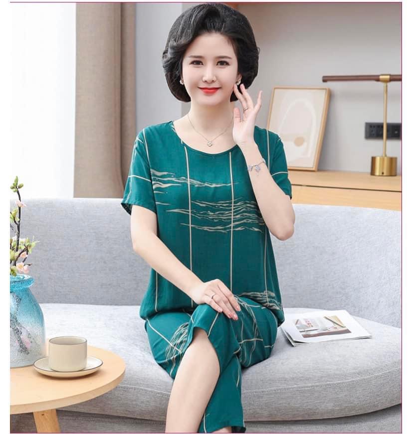 Bộ quần áo mặc nhà trung niên cho mẹ