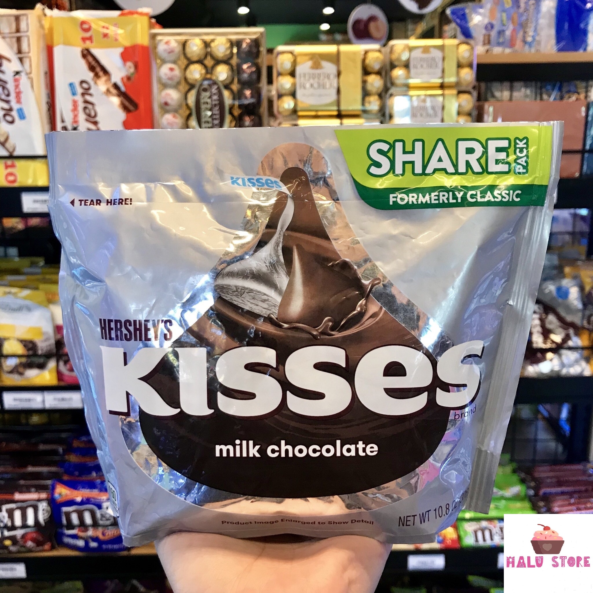Kẹo socola hershey kisses vị sữa mỹ - gói 306g