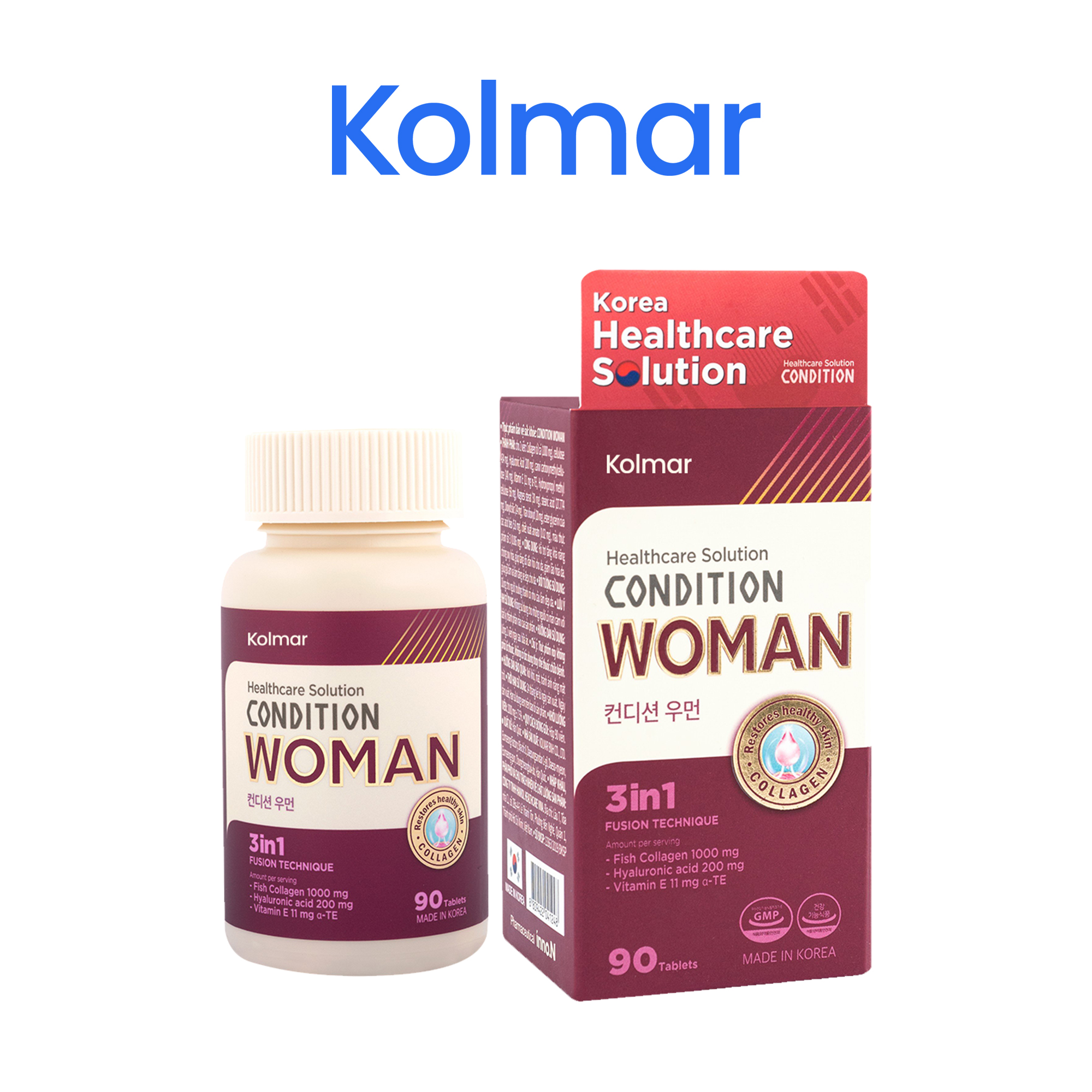  Viên Uống Bổ Sung Collagen Vitamin E CONDITION WOMAN  Hộp 90 Viên  